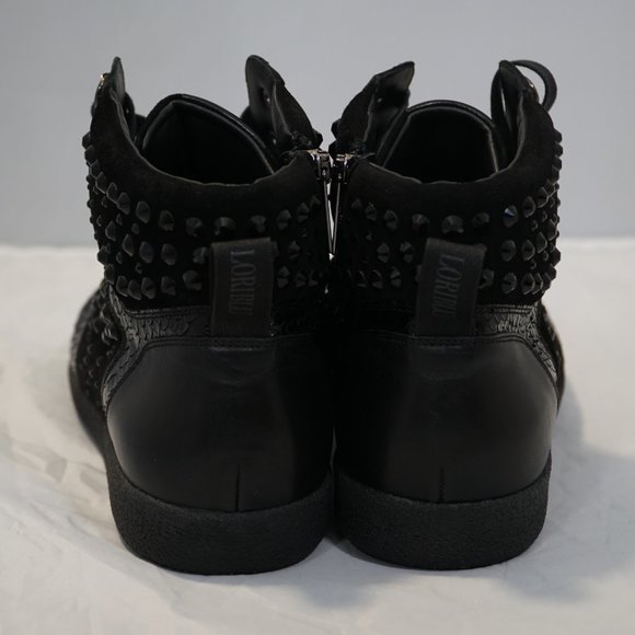 LORIBLU Studded Designer High-Top Sneakers - Picture 4 of 8